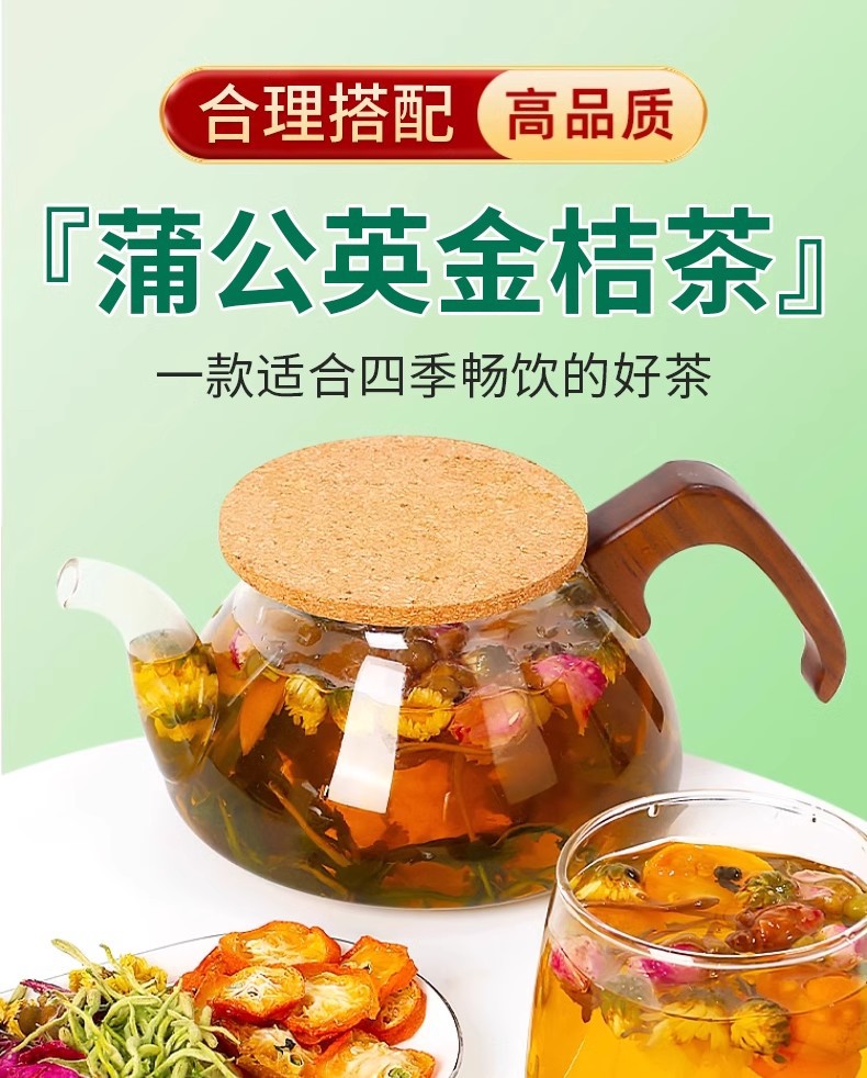Dandelion Kumquat Tea Bags 50g Individual Sachets Traditional Herbal Infusion overview
