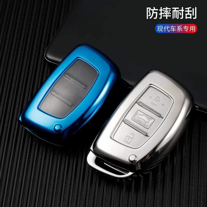 Key shell (Hyundai) Modern A model, glossy replacement cover, multi‑color options
