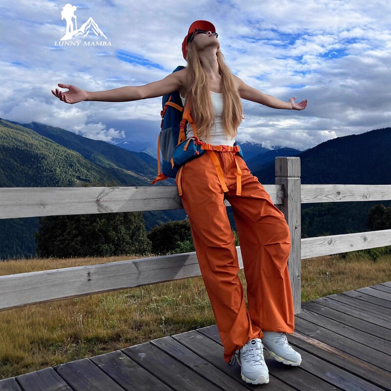 Wassup Orange Hiking Pants for Women, Mountaineering, Trekking, Paratrooper-Style Workwear, Quick-Dry, Sun-Protection, Sports Wear for Petite Individuals, Mountain Climbing Outfit Wassup Orange Hiking Pants for Women, Mountaineering, Trekking, Paratrooper-Style Workwear, Quick-Dry, Sun-Protection, Sports Wear for Petite Individuals, Mountain Climbing Outfit