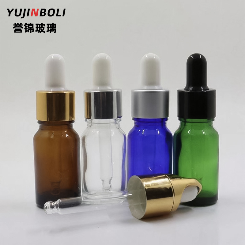 直销滴管瓶10毫升精油瓶玻璃瓶茶色10ml滴管瓶茶色避光精华液瓶