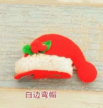 Jin Ming Guan nuevo producto de decoración de Navidad LED con lámpara sombrero de Navidad abrazadera para el cabello BB abrazadera para el cabello una variedad de opciones image 8