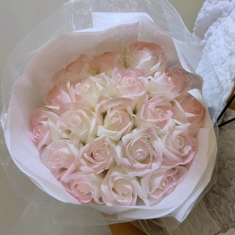 7월 연인 - 19 소녀 핑크 + 가벼운 끈 인사말 카드