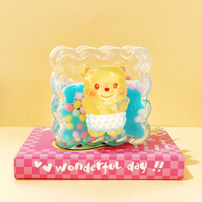Douyin 人気のバターベアビスケットオイル流砂装飾品ブラインドボックス人形手作りデスクトップ装飾品卸売|undefined