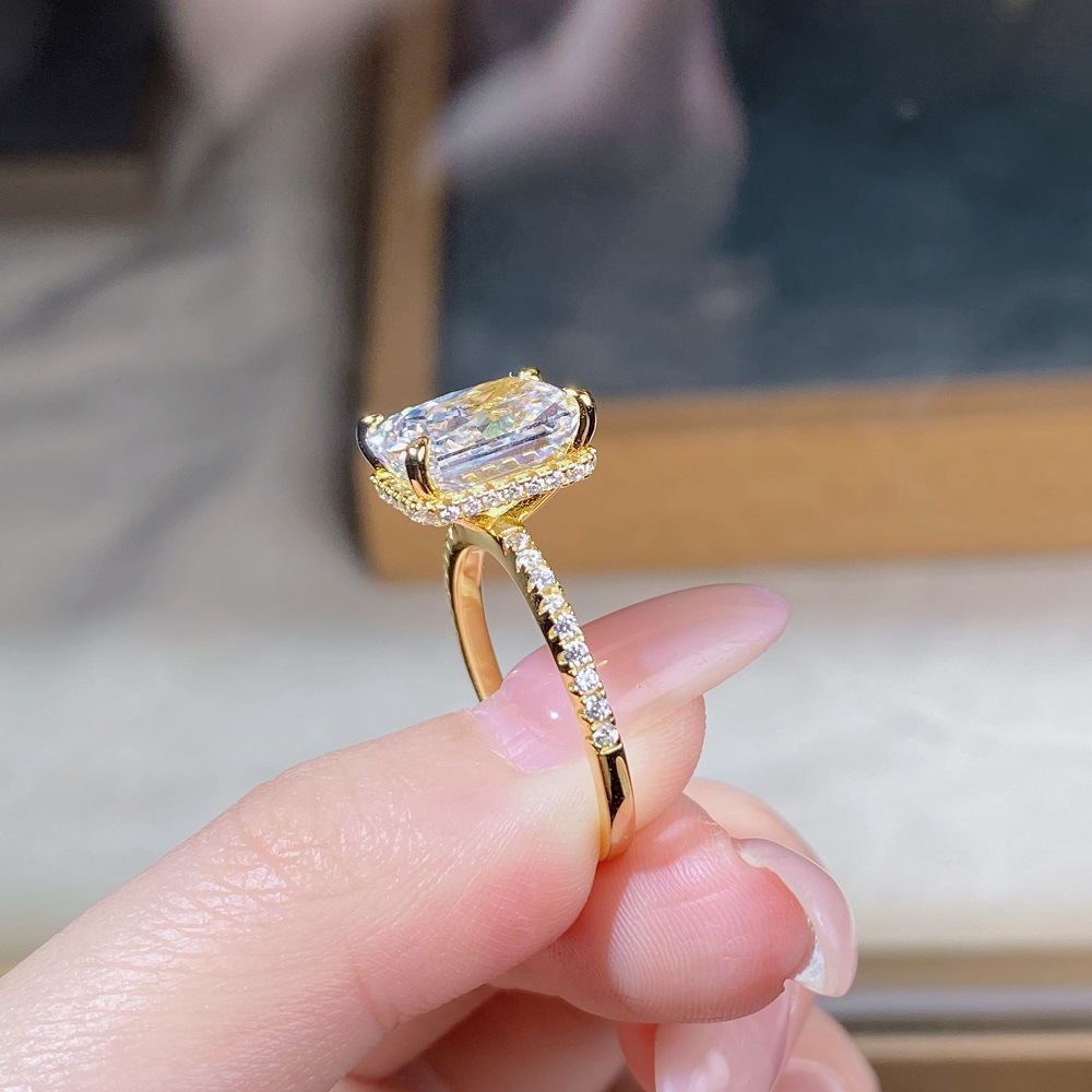 Fashion Geometric Sterling Silver Plating Zircon Rings 1 Piece