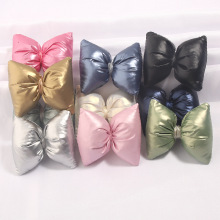 时尚亮皮立体充棉蝴蝶结diy洞洞鞋帽子胸针头花装饰配饰辅料配件