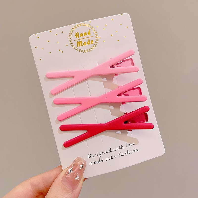 Rosa Linda estrella horquilla lado femenino clip de pelo amor de los niños BB clip de pelo roto horquilla bebé tocado