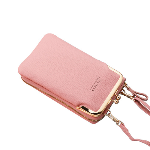 Crossbody bag mobile phone bag women's shoulder bag candy color mini bag vertical women's clutch bag women's long wallet
