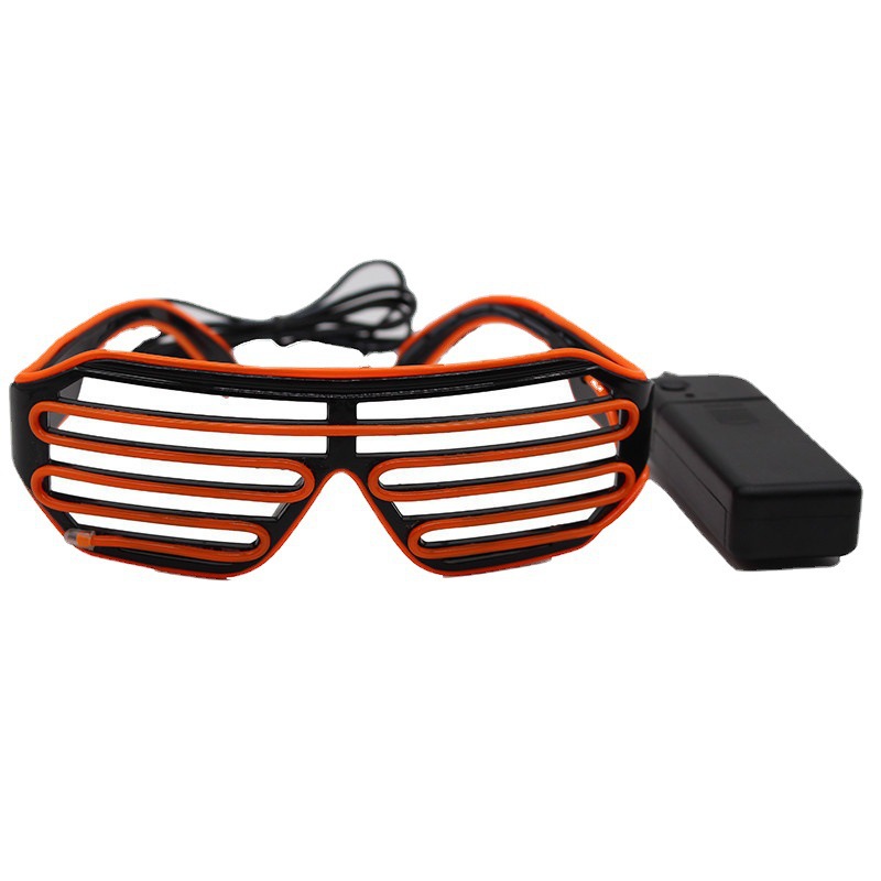 En stock directo de fábrica el luz fría gafas luminosas flash luminoso barra de control de voz obturador gafas led
