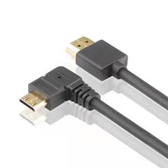 Hdmi am to cm側曲げminihdmi側曲げhdmi2.0版od4.5純銅4k60hz