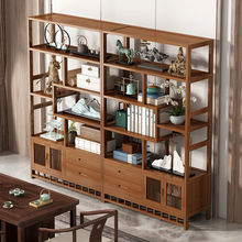 博古架中式多宝阁茶叶展示柜置物架茶具客厅书架非实木博古摆件柜
