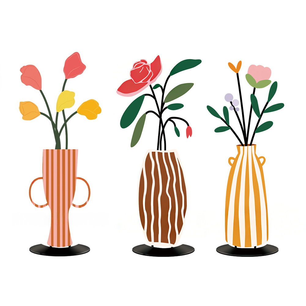 Planta de hierro forjado, decoración del gabinete de comedor, nicho de alta calidad, decoración de escritorio de la sala de estar, regalo personal image 10