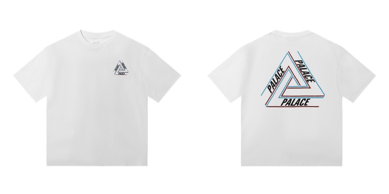 欧米の潮牌palace三角形双紗プリント高品質男女カジュアル半袖tシャツ|undefined