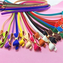 淘宝爆款韩版时尚甜美女士细腰带 蝴蝶结百搭装饰小皮带一件代发