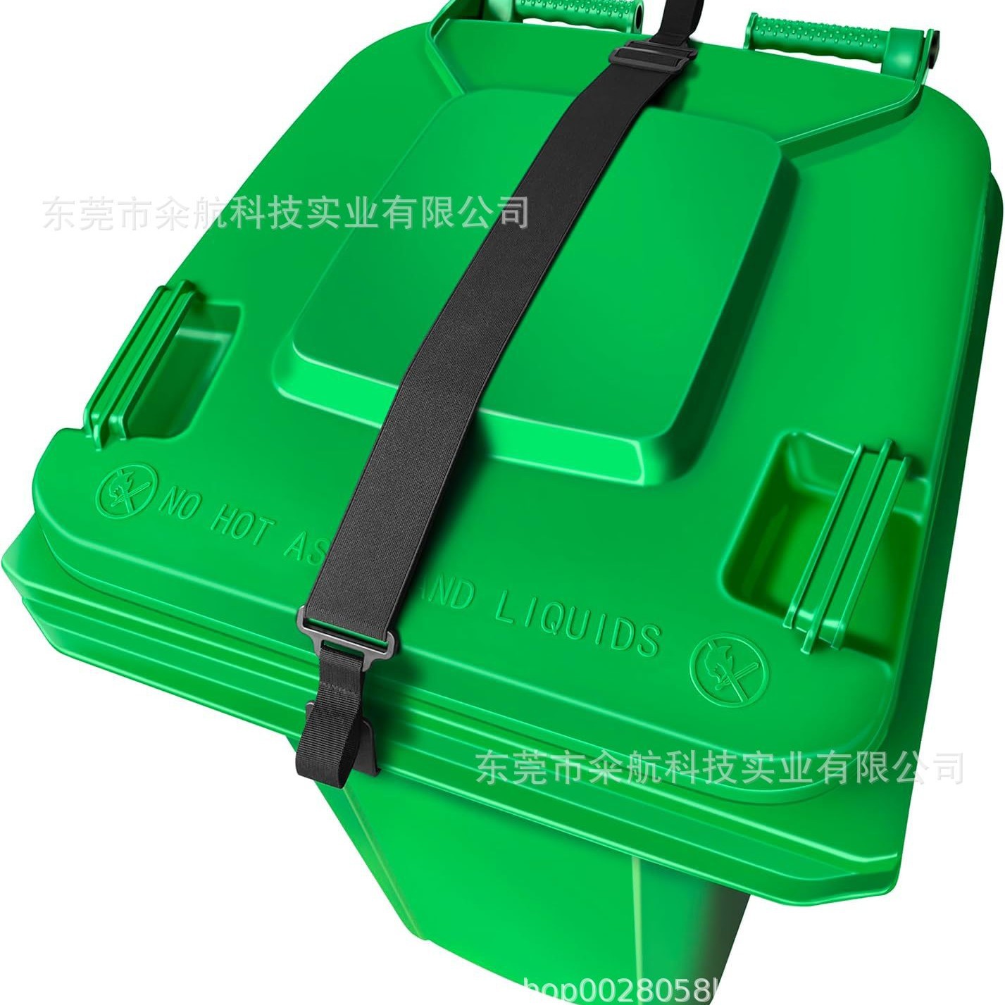 跨境爆款户外用品垃圾桶绑带可调节双钩重型户外环卫垃圾桶绑带