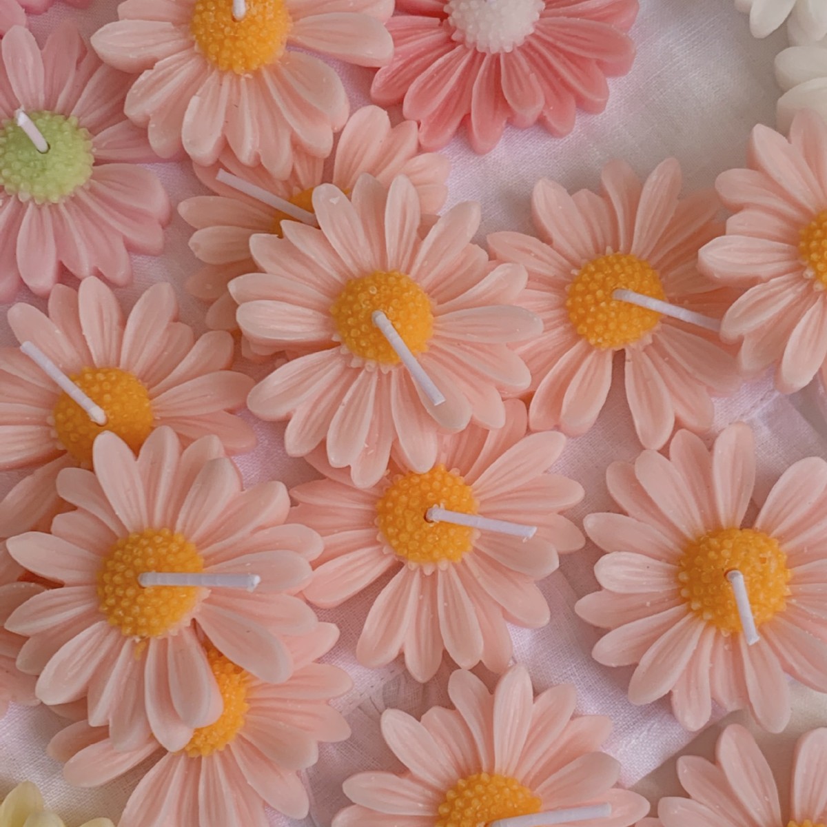 Vela aromática de margarida artesanal decoração e presente_voghion.com