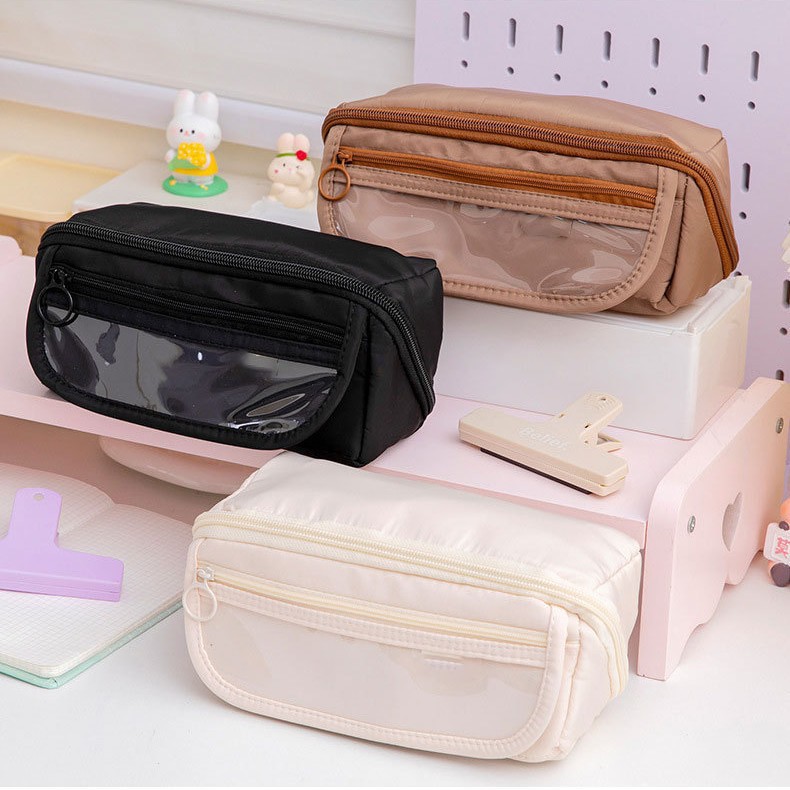 Estuche para lápices morados prisma de alto valor para estudiantes de escuela primaria y niñas 2025 nueva caja de papelería de gran capacidad para estudiantes de secundaria