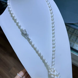 天然珍珠项饰;珍珠首饰套装;天然珍珠耳饰