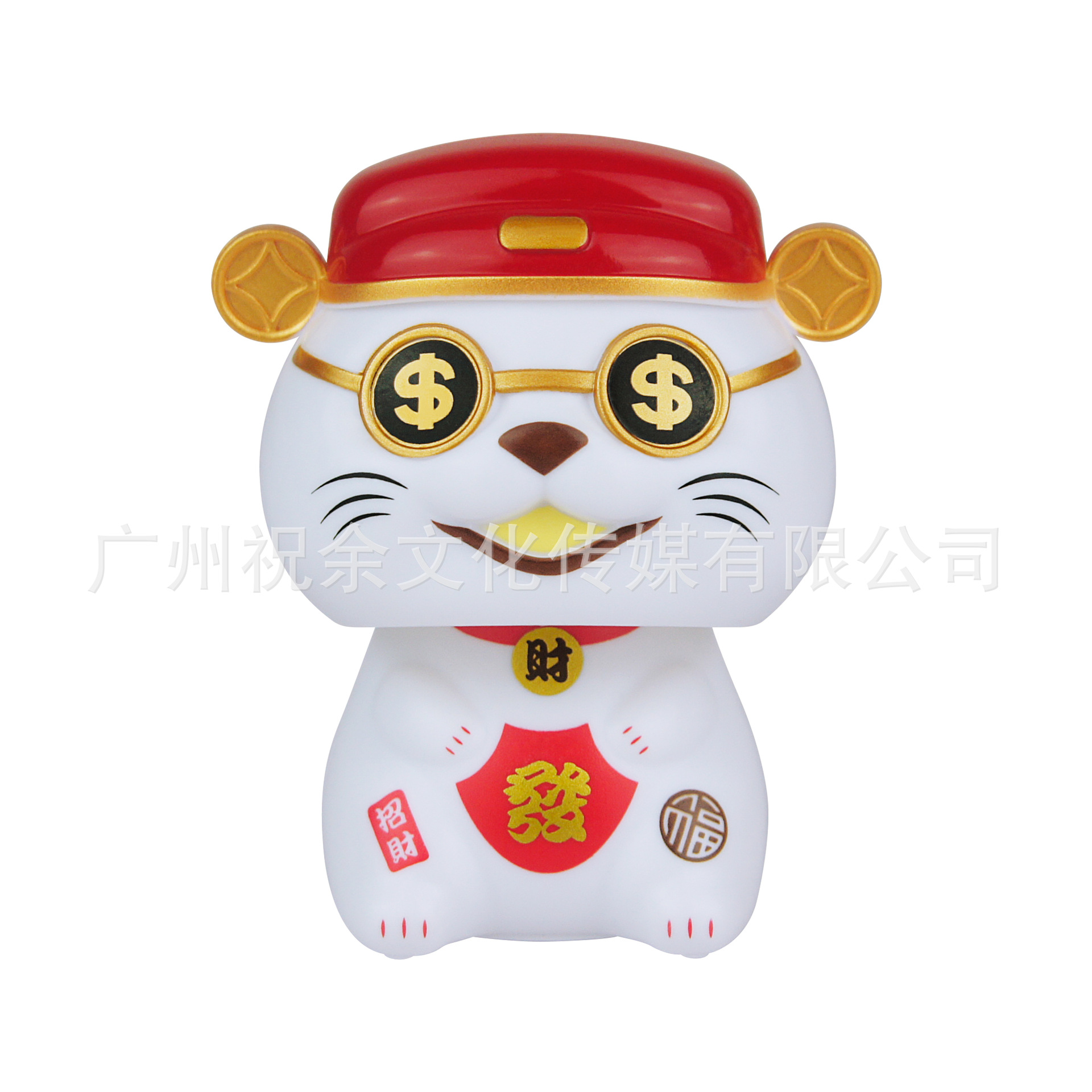 2 pulgadas solar automática seña mini gato de la suerte oficina escritorio decoración del coche decoración artesanía de plástico