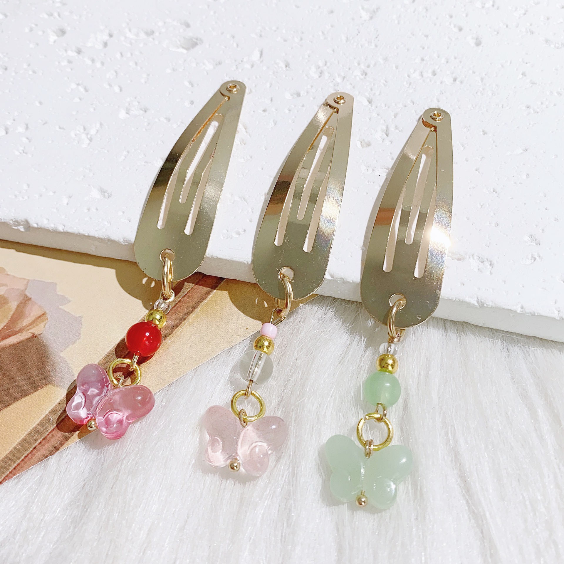 7g Weight Charm Hair Clips Hair Accessories Type 1 Piece Quantity Holiday, Street Occasion Alloy Material Butterfly Pattern All Seasons Season Women's Gender Cute, Sweet Style Cute Sweet Women's Butterfly Alloy Charm Hair Clips 3