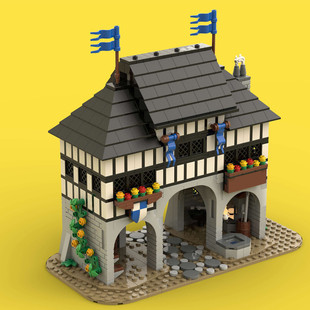 Moc-139581 Medieval Village/Market Entrance Castle Fortress 1207 Model Parts