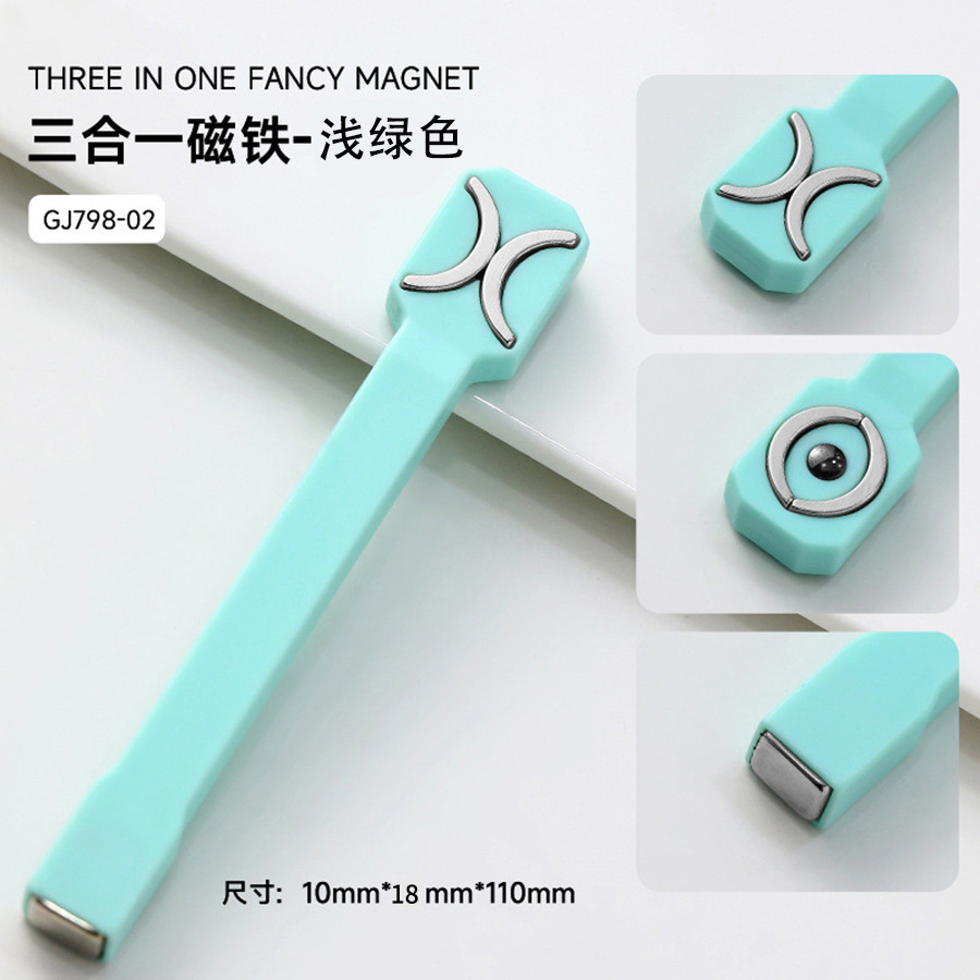 Manicura ojo de gato imán de doble cabeza engrosamiento elegante imán de hierro 2025 nueva herramienta de ojo de gato de mástil imán multifunción