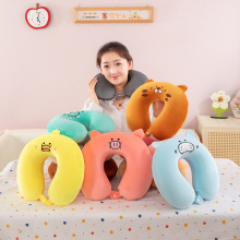 比鲁斯卡通动物记忆棉u型枕坐飞机颈枕慢回弹旅行u型护颈枕批发