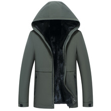 冬季新款男士尼克服水貂整貂派克服可脱卸内胆皮草大衣中长款加厚