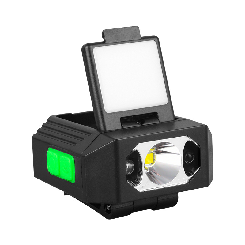 Linterna Frontal LED para Pesca con Batería de Larga Duración, Batería de Litio, Sensor, Clip para Gorra, Modelo de Carga USB, Especialmente Diseñada para Pesca Nocturna.