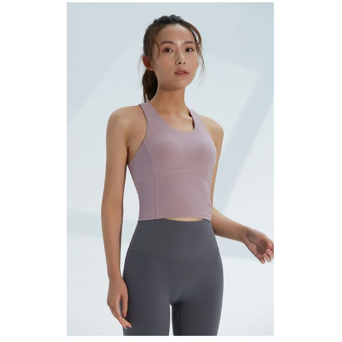 Ropa interior deportiva sexy, camiseta de espalda abierta, camiseta deportiva