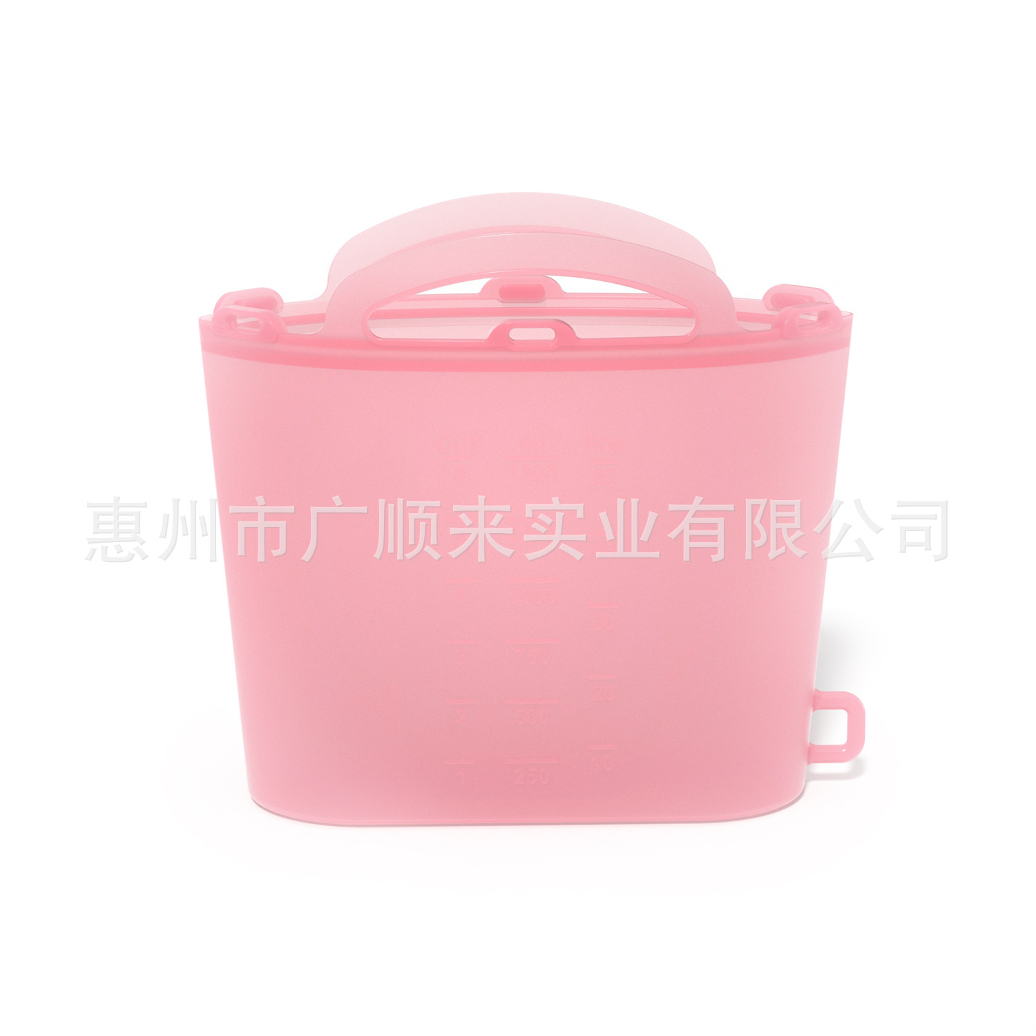 Ice cubes, fuchsia platinum silicone storage bag, 1500 ml