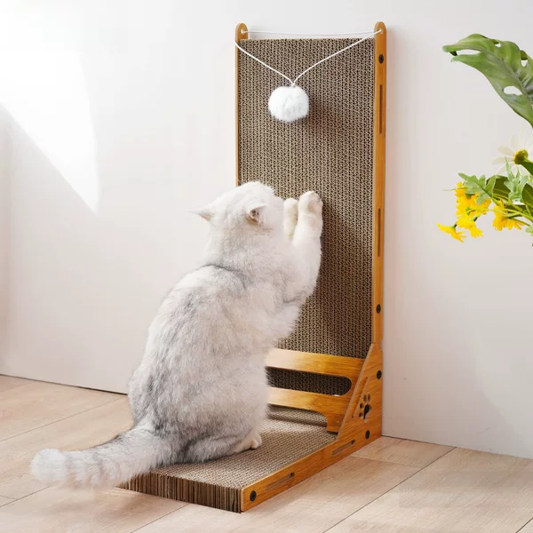Cat Scratch Board Vertical Wholesale Corner Cat Claw Grinder Removable Corrugated Paper Replacement Core Scratch Board