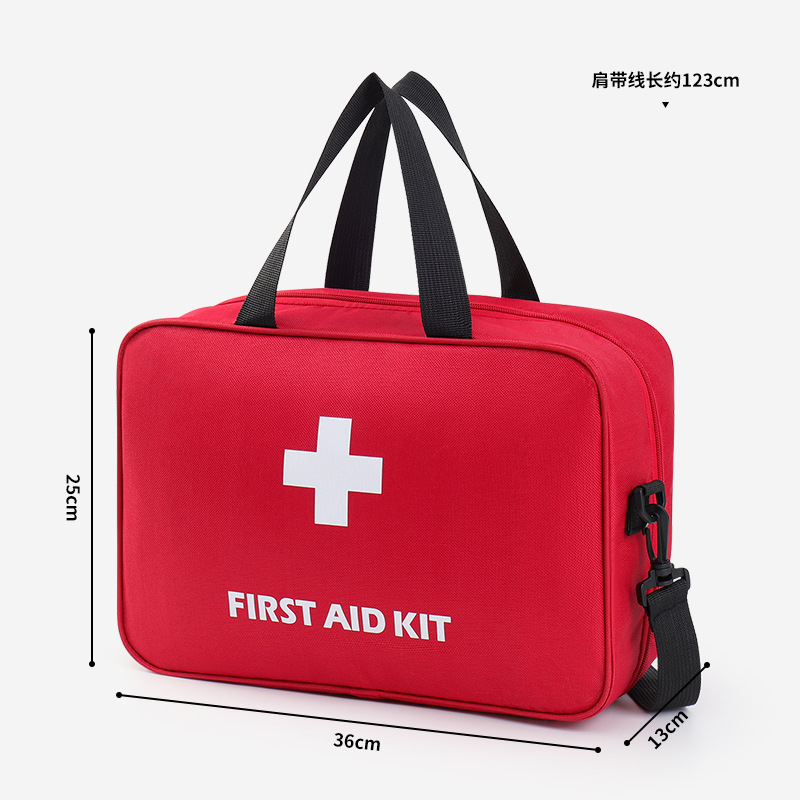 Bolsa médica de gran capacidad, bolsa al aire libre, bolsa de medicamentos en el automóvil, bolsa de medicamentos de emergencia para viajes de negocios, almacenamiento de medicamentos de primeros auxilios portátiles