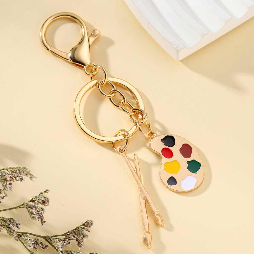 Metal Material Color Block Pattern Unisex Gender Classic Style Style Classic Style Color Block Metal Unisex Bag Pendant Keychain