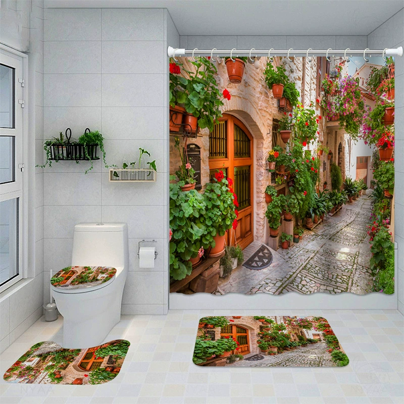 (Cross-border trading), waterproof curtain, 3D digital printing service, polyester