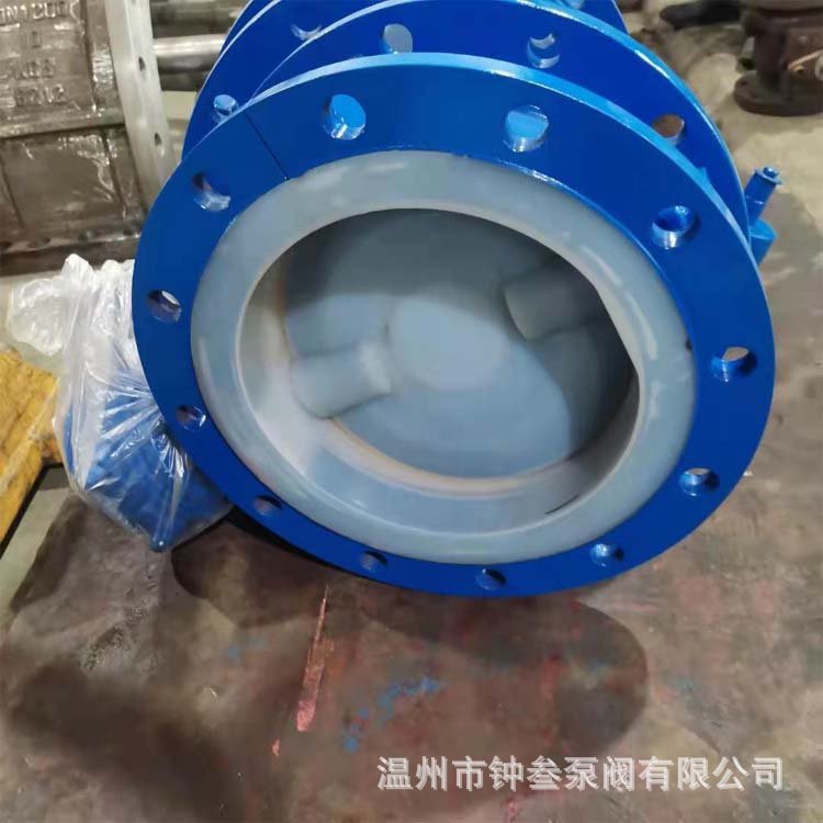 D41PO-10P 手动不锈钢衬氟蝶阀 D41PO DN80 手动法兰连接衬氟蝶阀