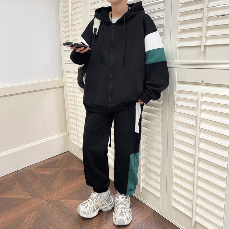 Trajes deportivos casuales juveniles primavera y otoño nuevos chaquetas encapuchadas de estilo masculino con ropa guapo
