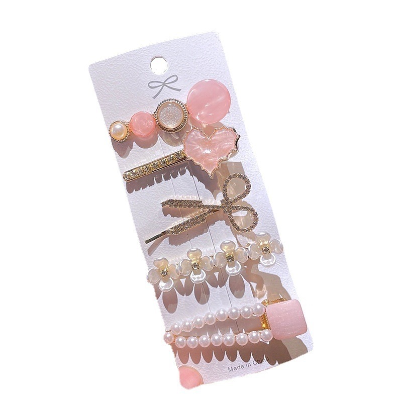 Sweet Bow Knot Alloy Pearl Diamond Hair Clip display picture 5
