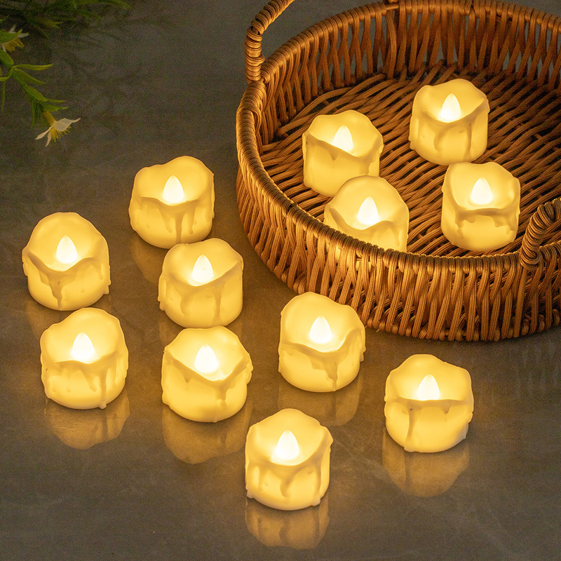 Cross-Border Factory Direct Sales Screw-Lock Type Led Drip Wax Tea Light, Flickering Flame Electronic Candle for Buddha Altar Lamp Cross-Border Factory Direct Sales Screw-Lock Type Led Drip Wax Tea Light, Flickering Flame Electronic Candle for Buddha Altar Lamp