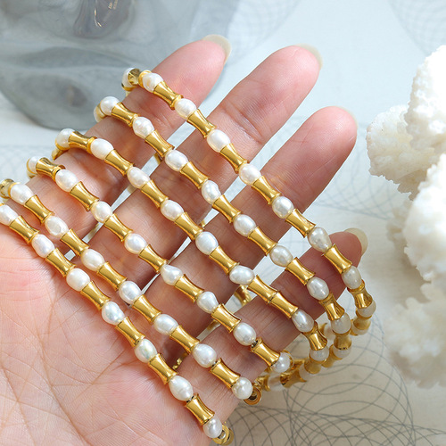 New style retro jewelry and accessories for Chinese ethnic style, freshwater pearl spliced small waist necklace bracelet jewelry set 