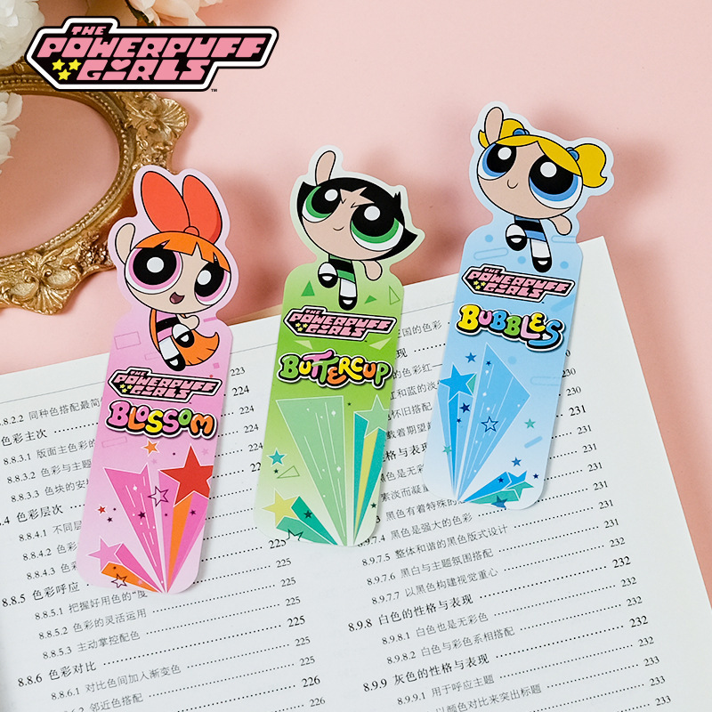 达脉飞天小女警书签新款少女心可爱卡通高颜值少女心创意DIY书夹|undefined