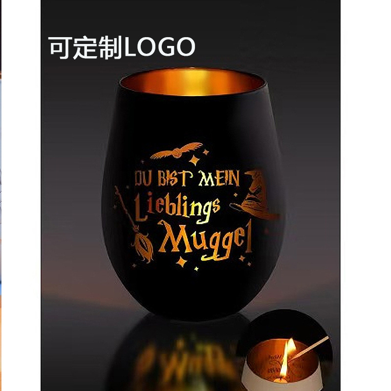 Vela creativa taza transparente Europea candelabro decoración vela botella de cristal boda restaurante vela titular aromaterapia vela moda