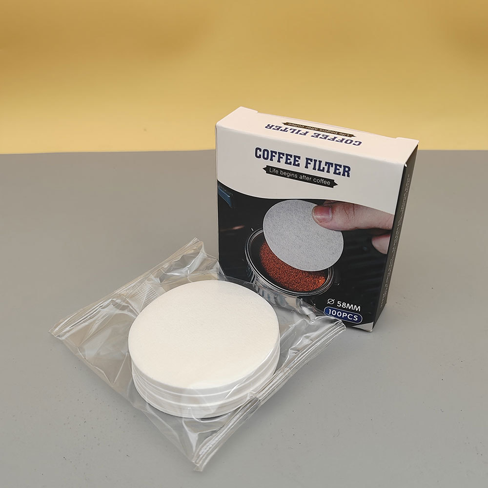 51/53/58 Papel de filtro de olla de moka redonda Tazón de polvo italiano Tazón de cafetera en forma de píldora Tarro vietnamita Tarro de rizado Papel de filtro de café