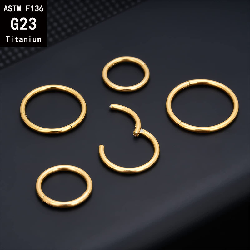 G23 Titanium Seamless Closed Ring Nose Hoop - 16G 1.6mm Black Cartilage Earring Body Piercing Jewelry detail image 9