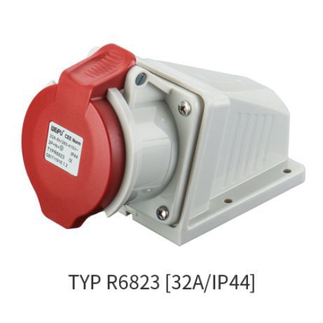 威浦 工业插头 WEIPU IP44防溅 新款TYP-R6823  32A/5芯 380V明装
