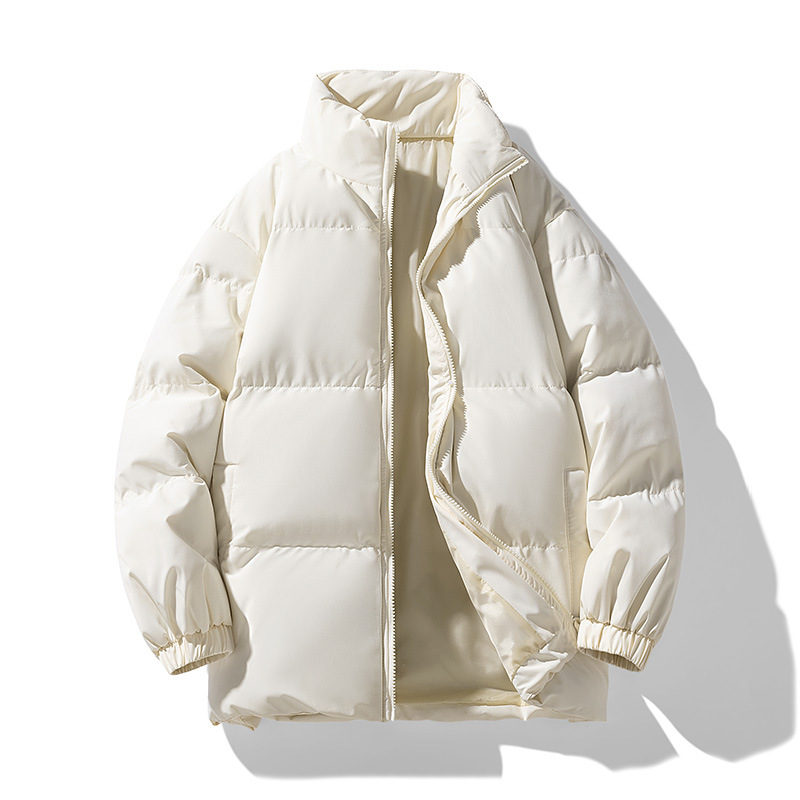 2024 invierno algodón hombre encapuchado pareja con el mismo color de marca de moda pan casual chaqueta de algodón al por mayor