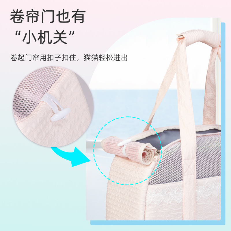 レース猫ミーバッグ猫バッグ小型犬ペットバッグ通気性外出犬バッグ携帯猫バッグ片肩ペットバックパック|undefined