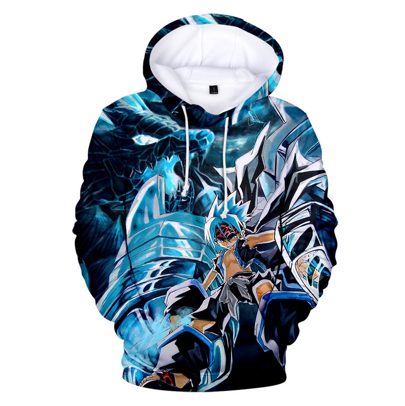 Friday Clothing 2019 New One Piece Dragon Ball Digital Printed 3D Hooded Sweatshirt