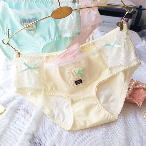 Long-term Japanese pure cotton all-cotton mid-rise sanitary pad period day and night anti-leak physiological underwear for women, can hold warm pads