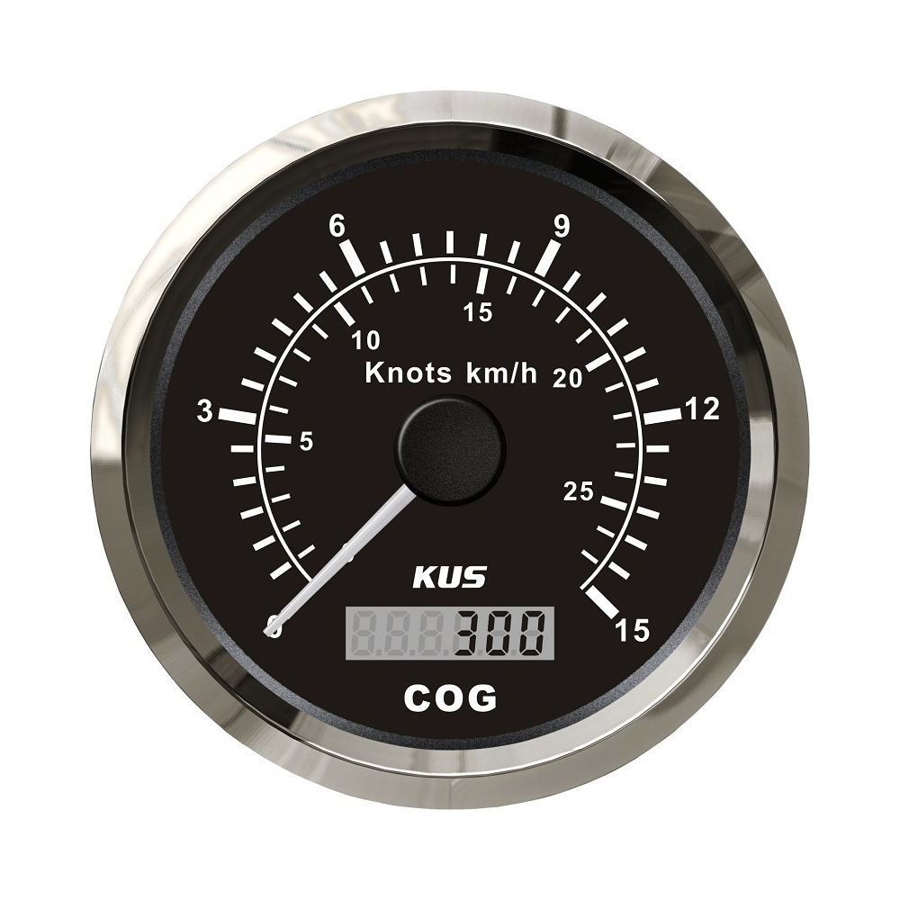 Universal – automobile instrument GPS Speedometer Nautical - black-dial-15knots