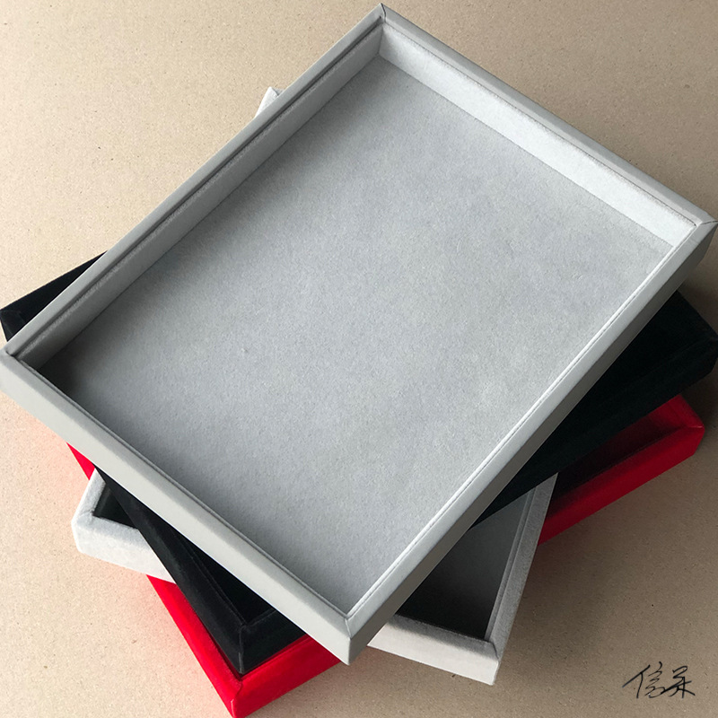 珠宝展示托盘玉器盘珠手链手表盘首饰品散珠空盘道具皮革展收纳盘